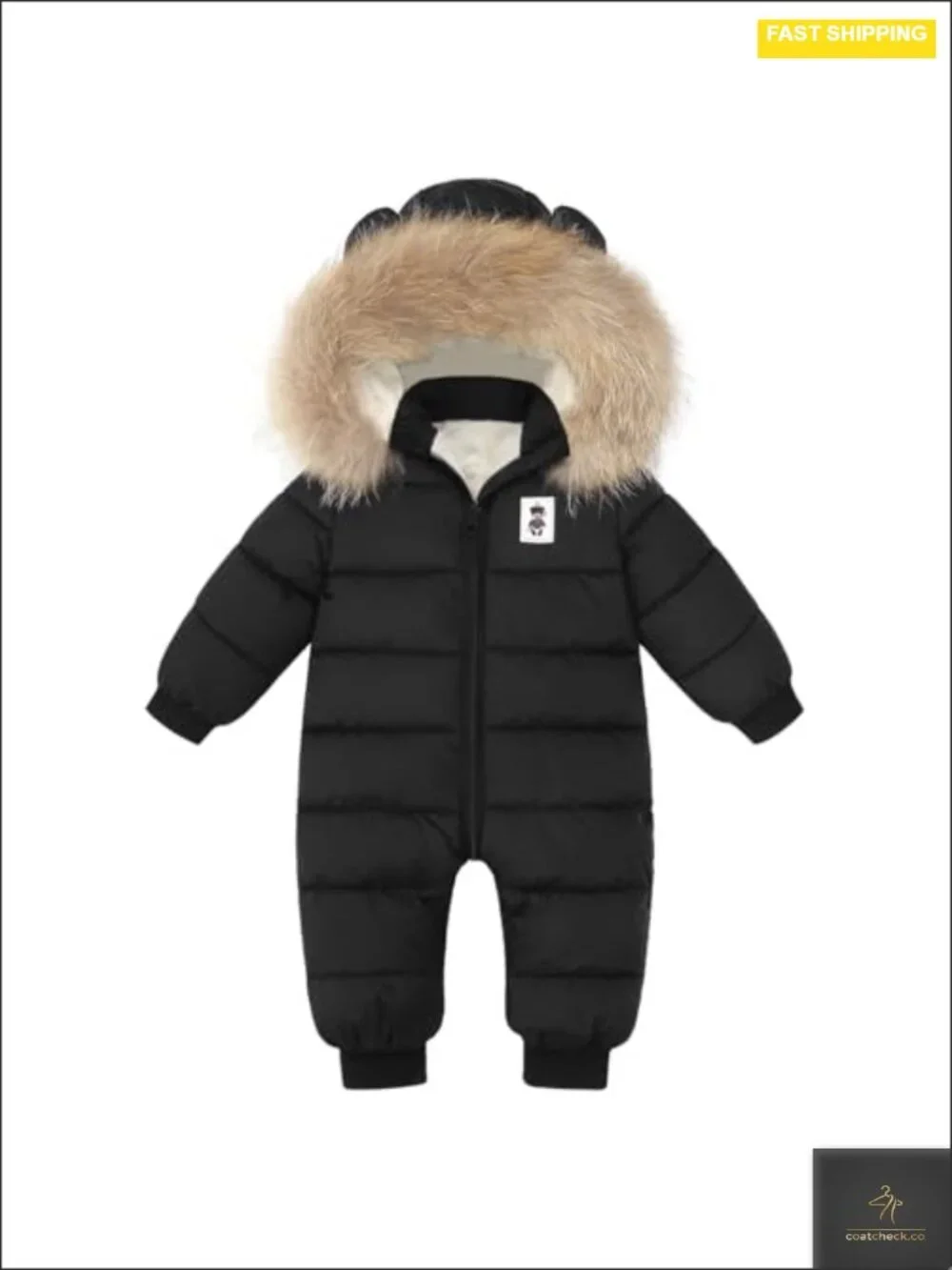 Newborn Baby Snowsuit Fleece Jumpsuit Toddler Winter Coat Unisex Faux Fur